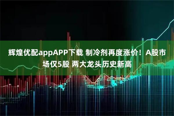 辉煌优配appAPP下载 制冷剂再度涨价！A股市场仅5股 两大龙头历史新高
