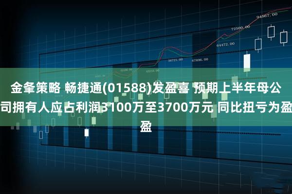 金夆策略 畅捷通(01588)发盈喜 预期上半年母公司拥有人应占利润3100万至3700万元 同比扭亏为盈