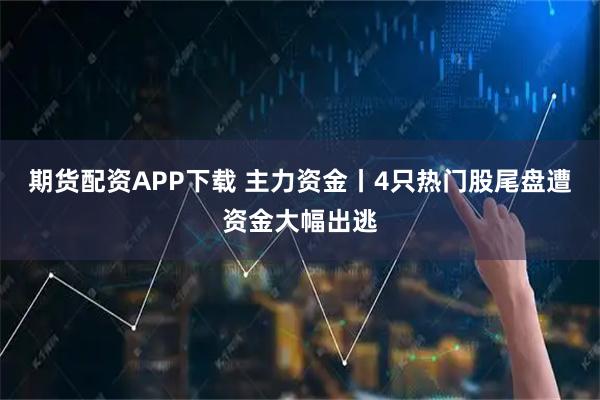 期货配资APP下载 主力资金丨4只热门股尾盘遭资金大幅出逃