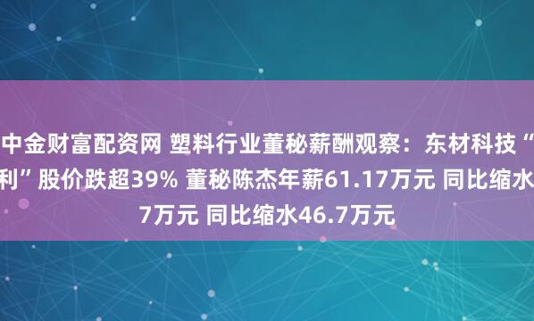 中金财富配资网 塑料行业董秘薪酬观察：东材科技“增收不增利”股价跌超39% 董秘陈杰年薪61.17万元 同比缩水46.7万元