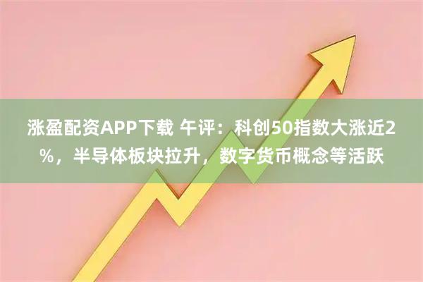 涨盈配资APP下载 午评：科创50指数大涨近2%，半导体板块拉升，数字货币概念等活跃